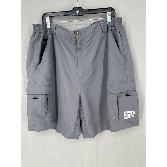 Bimini Bay Fishing Shorts Mens 44 Gray Cargo Camping Hiking Outdoors Performance - Picture 1 of 8